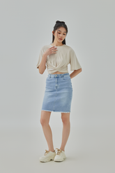 Meryln Wrap Crop Tee